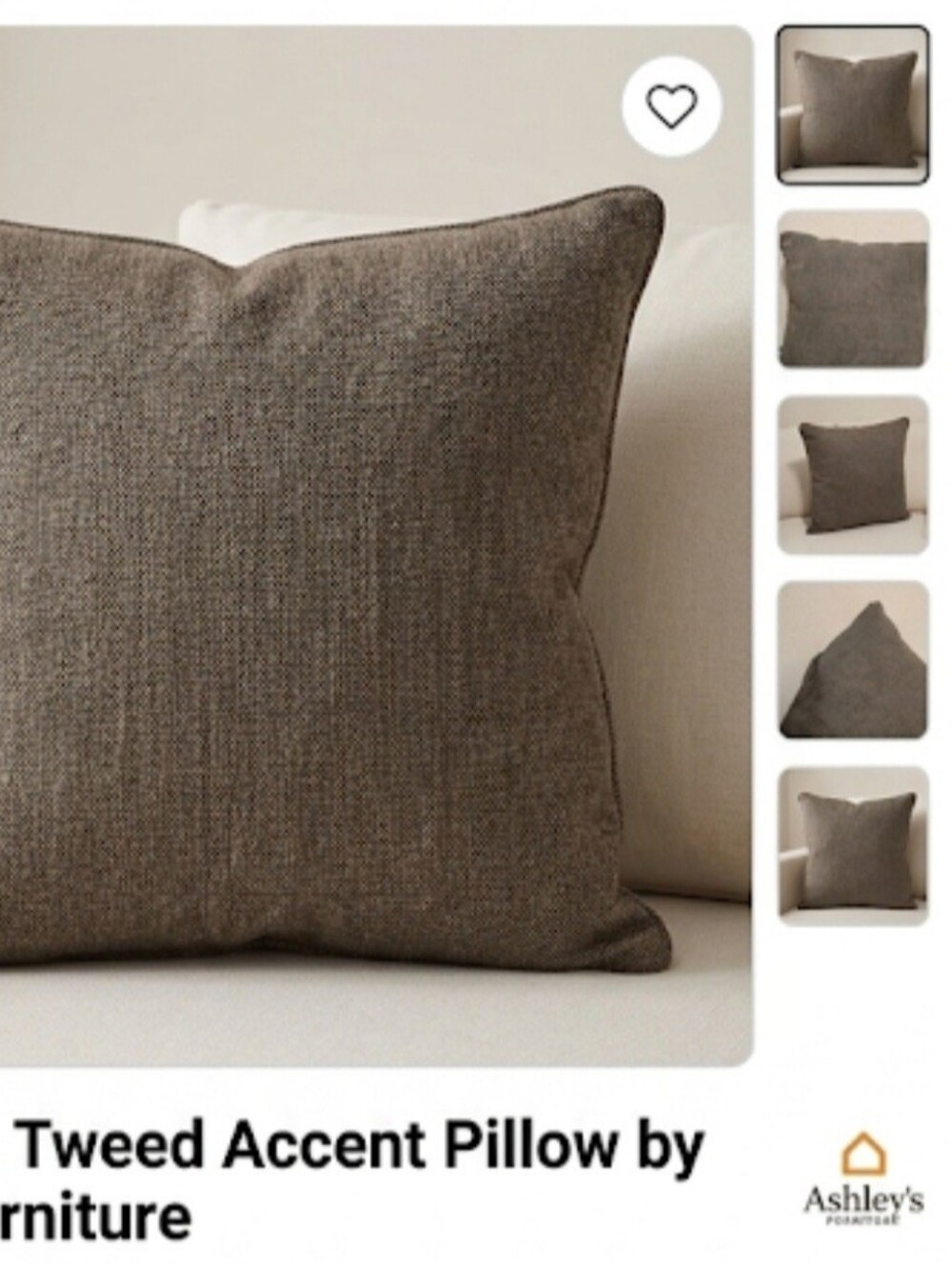 Free Shipping. 20in; Cozy Brown Accent Pillow